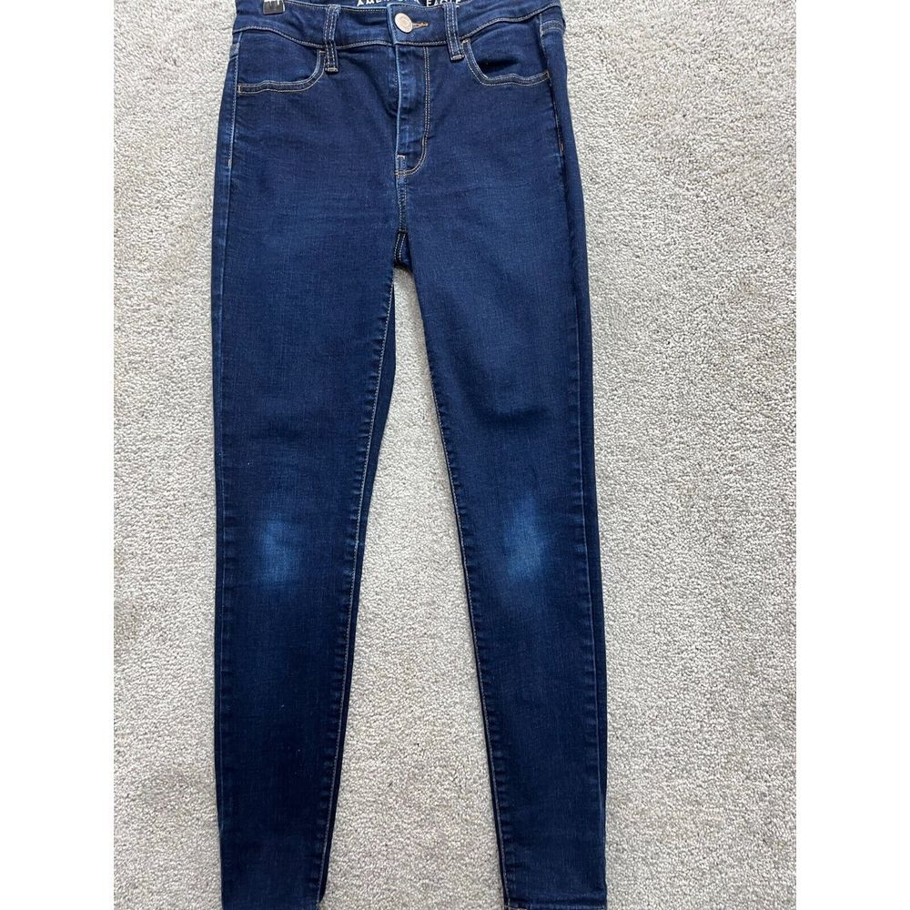 American Eagle Jeans Women's 4 Super High Rise Stretch Blue Jean Jeggings